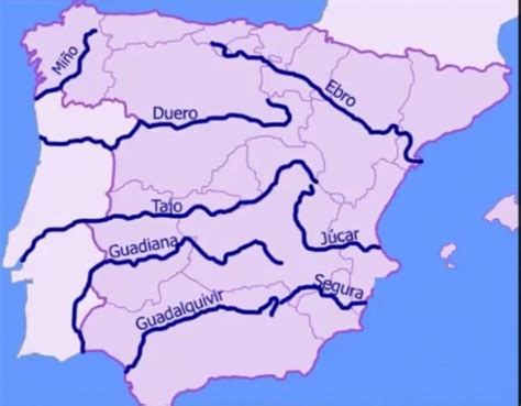 Canción De Los Ríos De España Rios De España Mapa Fisico De España