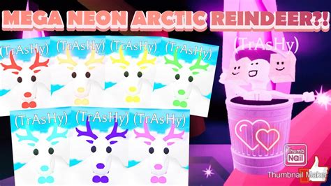 Making A Mega Neon Arctic Reindeer In Adopt Me Youtube