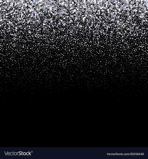 Silver Glitter On Dark Background Falling Vector Image Sponsored