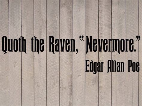 Edgar Allan Poe Raven Nevermore Quote Vinyl Wall Sticker Decal 6h X 22w