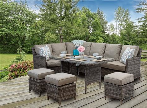 Not only does this stunning sofa set. Rattan Patio Outdoor Garden Corner Sofa Dining Table ...