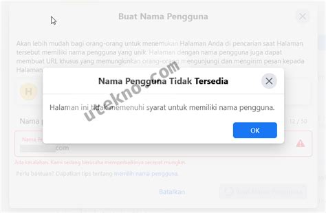 Masalah Facebook "Halaman ini tidak memenuhi syarat untuk memiliki nama