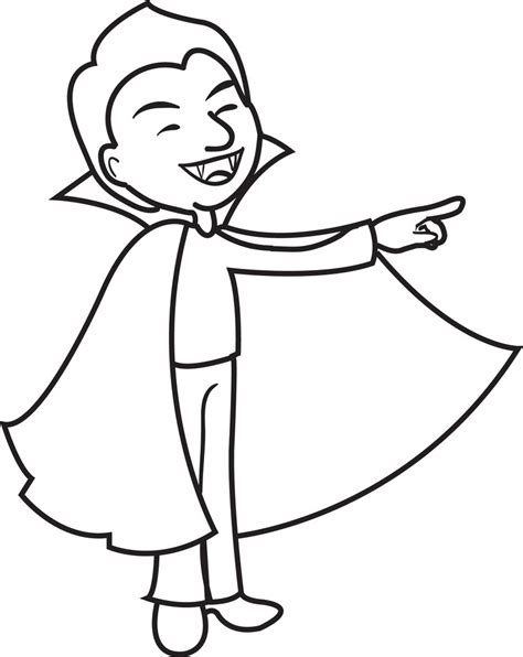 Free Printable Halloween Vampire Coloring Page For Kids 1