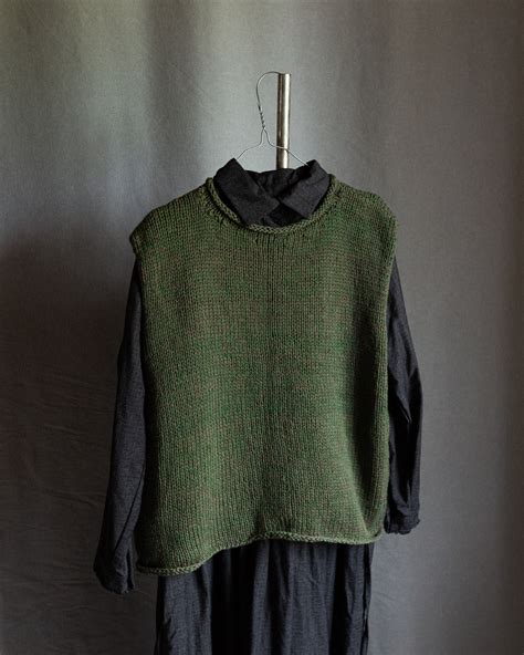 S M Size Knitted Vest Leaf Natural Wool Woolen Vest Etsy