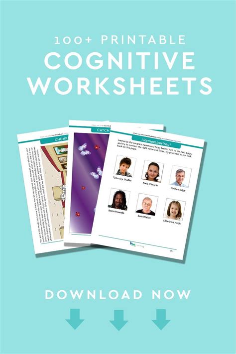 Free Cognitive Worksheets Great For Adults And Kids Pdf Cognitive