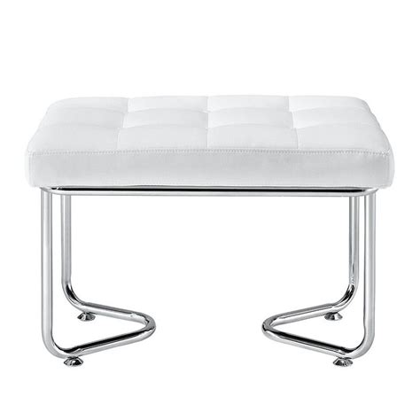 Yaheetech accent chair with ottoman barrel tub chair and ottoman set faux leather accent armchair lounge chair with footrest set for living room bedroom black. Modern White Leather Lounge Chair with Ottoman Gibson