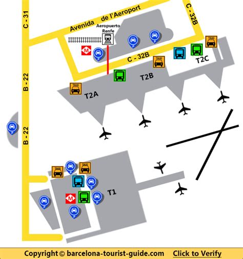Barcelona Airport Terminal Map