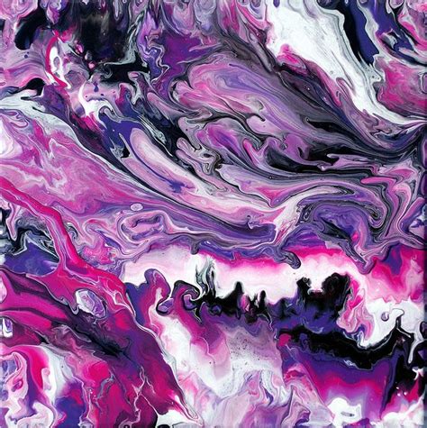Purple And Pink Fluid Painting Fluid Painting Purple Abstract