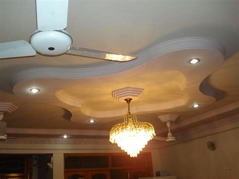 Pop ceiling for drawing room: 8 Pics Pop Hall With 2 Fans Ceiling And Description - Alqu Blog
