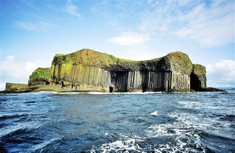 Basalt Rock Columns Of Fingals Cave And The Island Of Staffa Scotland