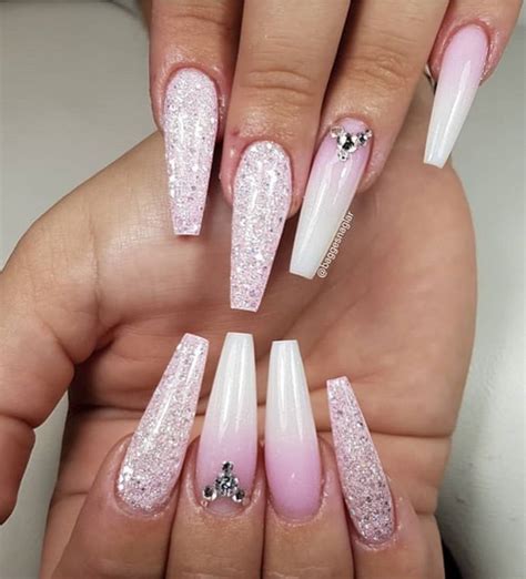 Hot Gel Pink Acrylic Coffin Nails Design Ideas Page Of