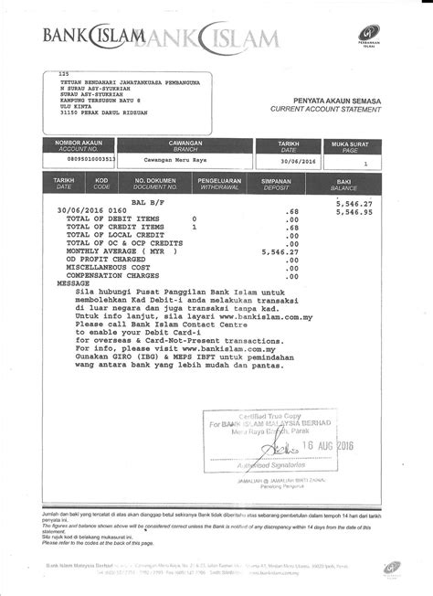 Pada tarikh akhir bayaran setiap bulan penyata akaun kad bank islam saya bagi tujuan arahan pembayaran tetap secara bulanan seperti berikut: BIRO PEMBANGUNAN & PENYELENGGARAAN SURAU ASY-SYUKRIAH ...