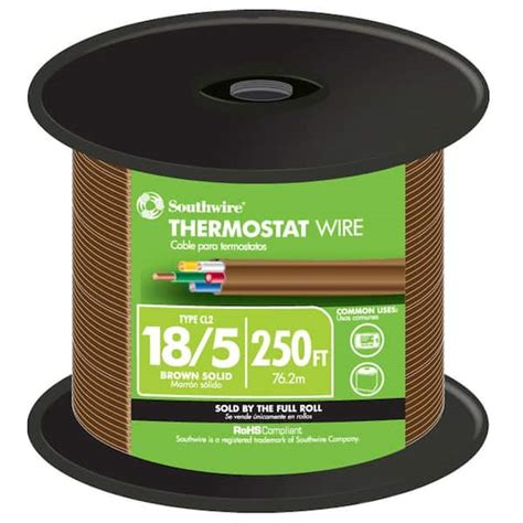 Southwire 250 Ft 185 Brown Solid Cu Cl2 Thermostat Wire 64169644