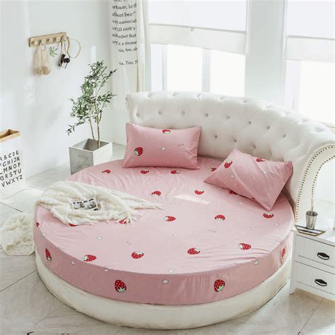 Bed sheets in every imaginable color and size. Round Bed Mattress Protector Fitted Sheet Cover with ...