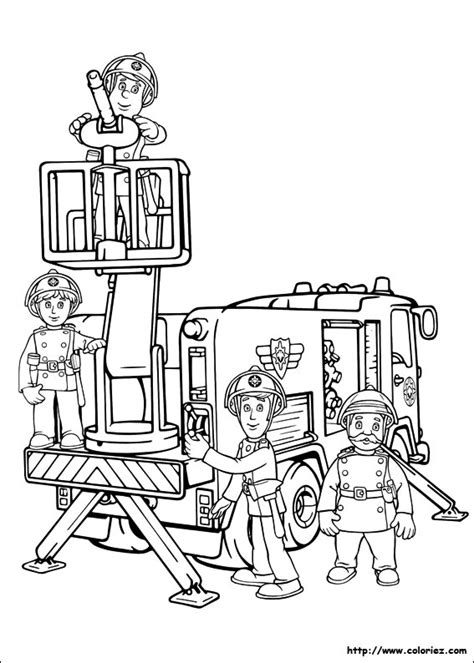 Firefighter trying to get control of fire. Fire department free to color for kids - Fire Department ...
