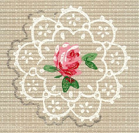 Free Download Download Pretty Vintage Wallpaper Doily Roses The