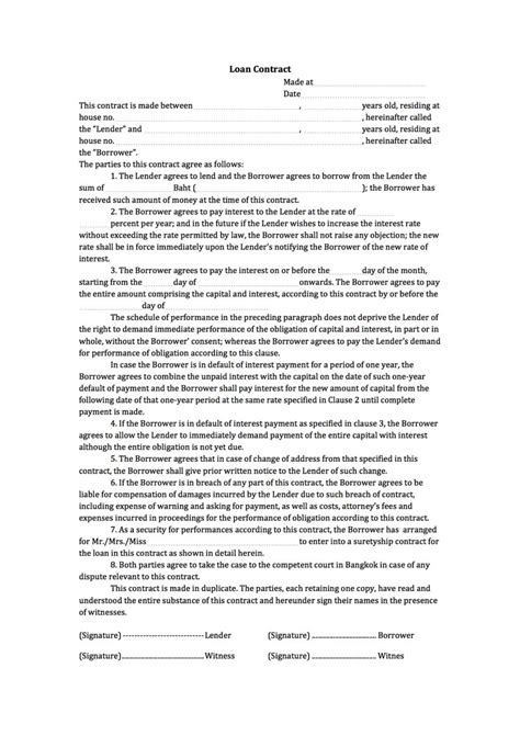 A loan contract template is a tool that can. Contract For Loan - Free Printable Documents
