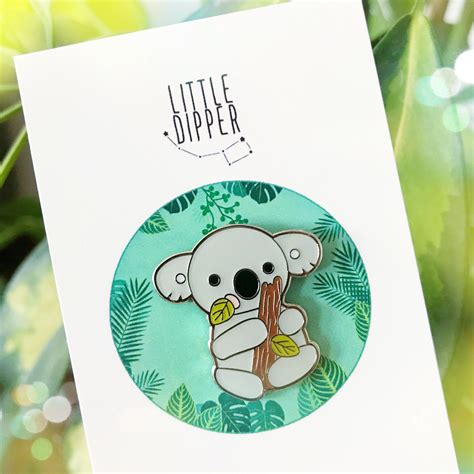 Lazy Koala Soft Enamel Pin By Littledippershop On Etsy Cute Pins