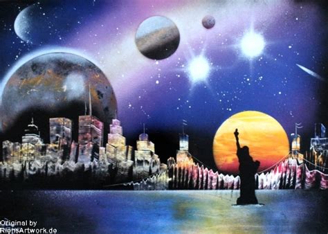 New york spray paint street art. City Skyline - Spray Paint Art Photopaper by RiensArtwork ...