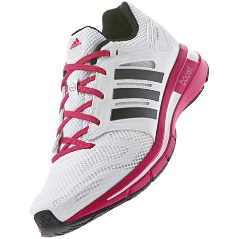 Adidas Womens Revenergy Boost Running Shoes White Vivid Berry