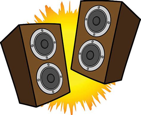 Sound Speaker Amplifier Cartoon Illustrations Royalty Free Vector
