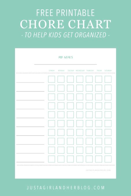 Free informational charts to print. Free Printable Chore Charts to Help Kids Get Organized ...