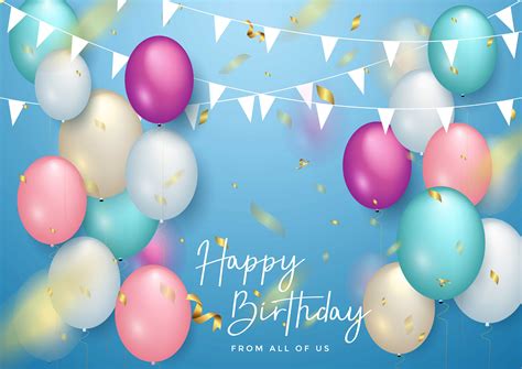 Birthday Card Background Design Vector Free Download Birthday