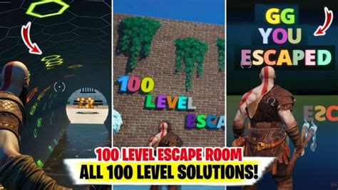 100 Level Escape Room Fortnite All 100 Level Solutions Fortnite