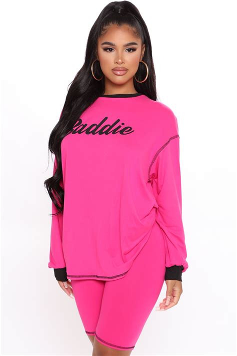 Such A Baddie Biker Short Set Fuchsia In 2021 Fashion Fashion Nova