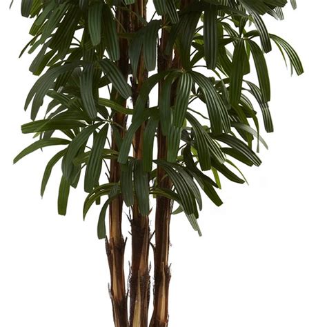 Nearly Natural Raphis Palm Artificial Tree 6 Ft Green 5404 Rona
