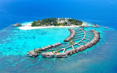 Island Resort In Maldives Wallpaper Beach Wallpapers