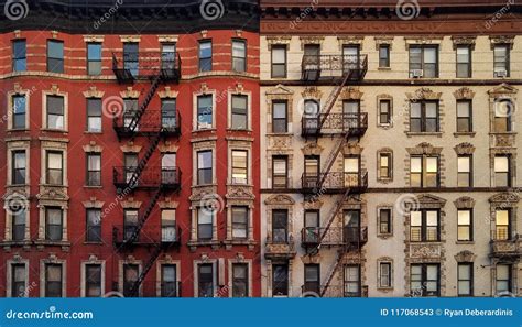 New York City Building Windows Background Pattern Stock Image Image
