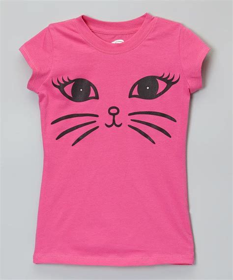 Look At This Pink Cat Eyes Fitted Tee Girls On Zulily Today Pink