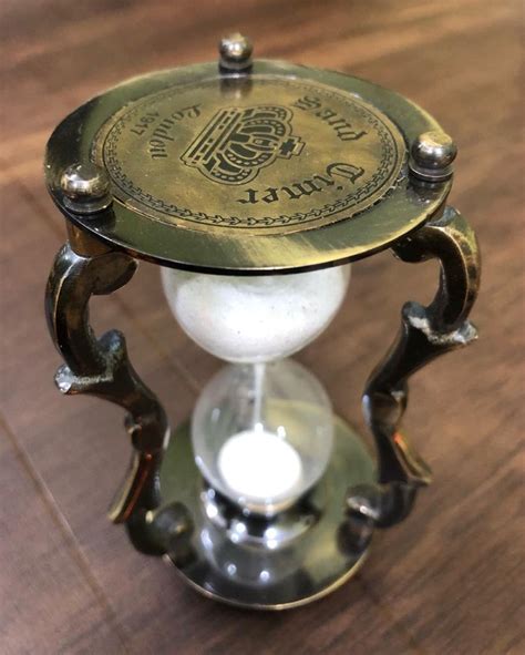 Antique Brass Sand Timer Hourglass Nautical Timer Classic Etsy