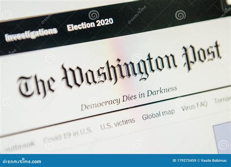 Sitio Web De Washington Post Foco Selectivo Imagen De Archivo