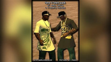 Download New T Shirt Pack For Gta San Andreas