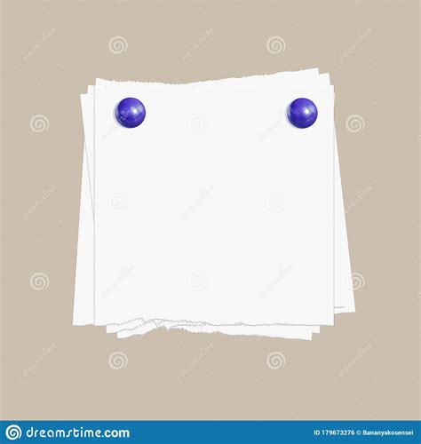 Vector Pinned Note Paper 14844228