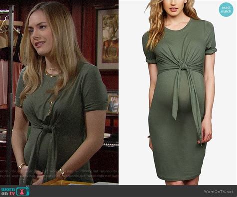 Wornontv Hopes Green Tie Waist Maternity Dress On The Bold And The