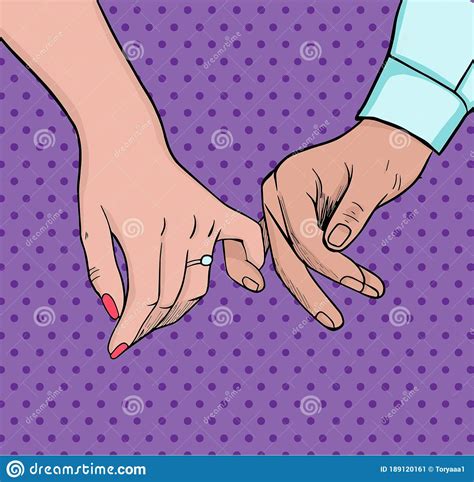 Man And Woman Hold Hands Hands Of A Couple Finger By Finge Stock Vector Illustration Of