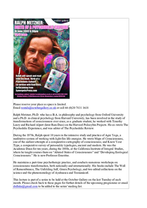 pdf prof ralph metzner the birth of psychedelic culture david luke