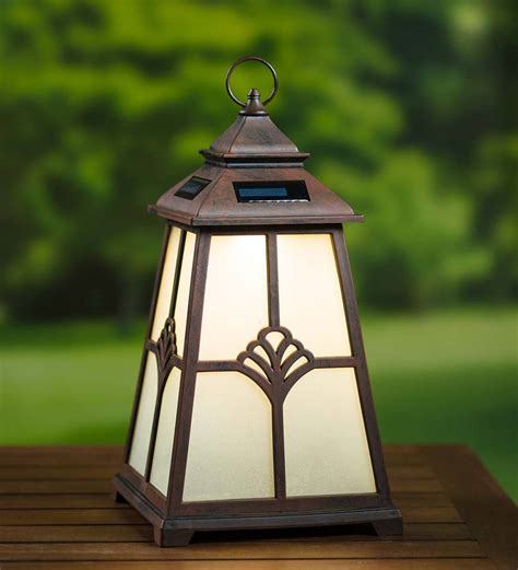 Solar Lotus Lantern Outdoor Led Light Plow And Hearth