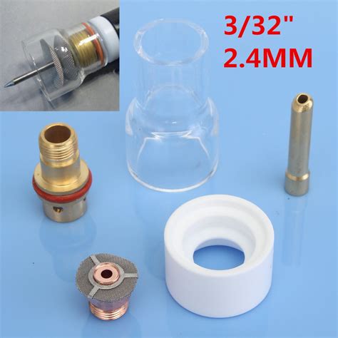 Pcs Mm Tig Welding Torch Collet Body Brass Connector With Gas Lens