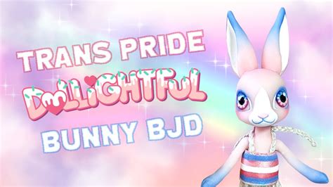 I Made A Trans Pride Dollightful Bunny Bjd Youtube