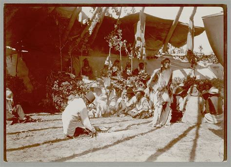 Assiniboine Sundance Preparations 1906 D Native American Totem