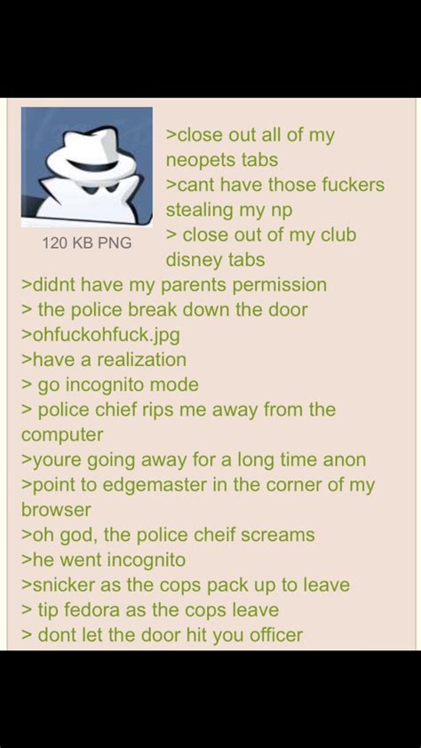 Anon Goes Incognito Greentext Stories Know Your Meme