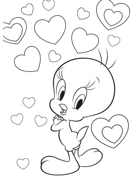 Tweety Bird Coloring Pages To Print For Free Crowid