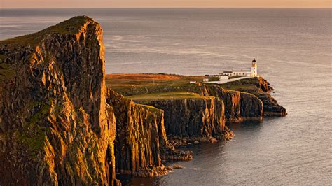 Neist Point Lighthouse Isle Of Skye Inner Hebrid By