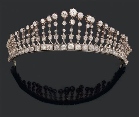 Circa 1890s And Diamond Tiara Necklace Combination With Multiple