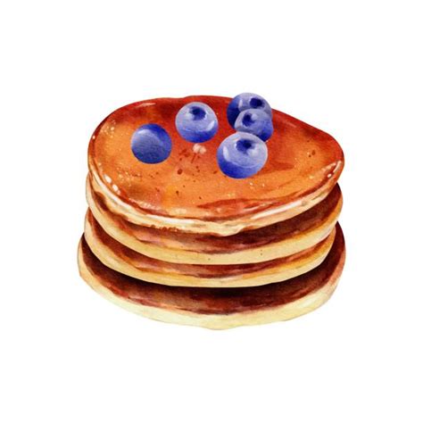 Stack Of Blueberry Pancakes Illustrations Royalty Free Vector Graphics