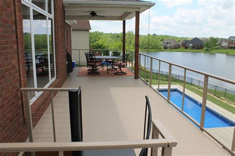 The ametco aluminum railing systems are available in 5 different designs. LockDry waterproof aluminum decking in the buckskin color. RailingWorks buckskin cable railings ...